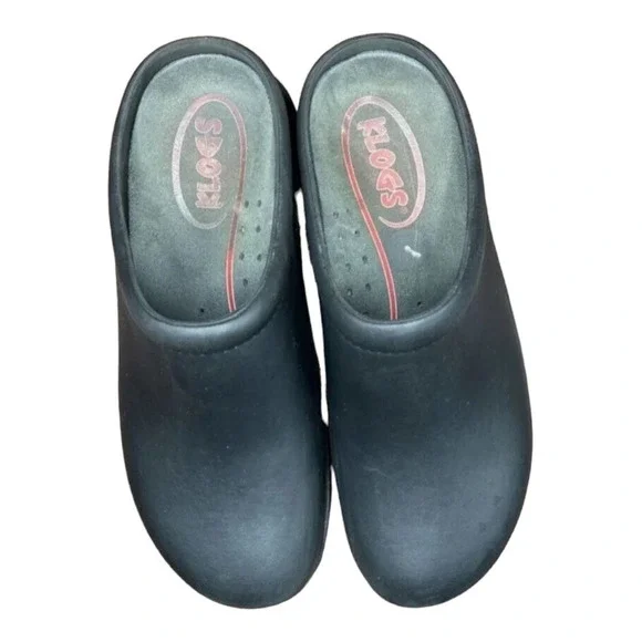Klogs Womens Mules Shoes Black Slip On Flat Heel Work Comfort 8 - Picture 4 of 9